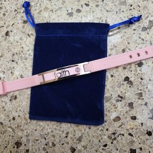 Breast cancer awareness faith bracelet
